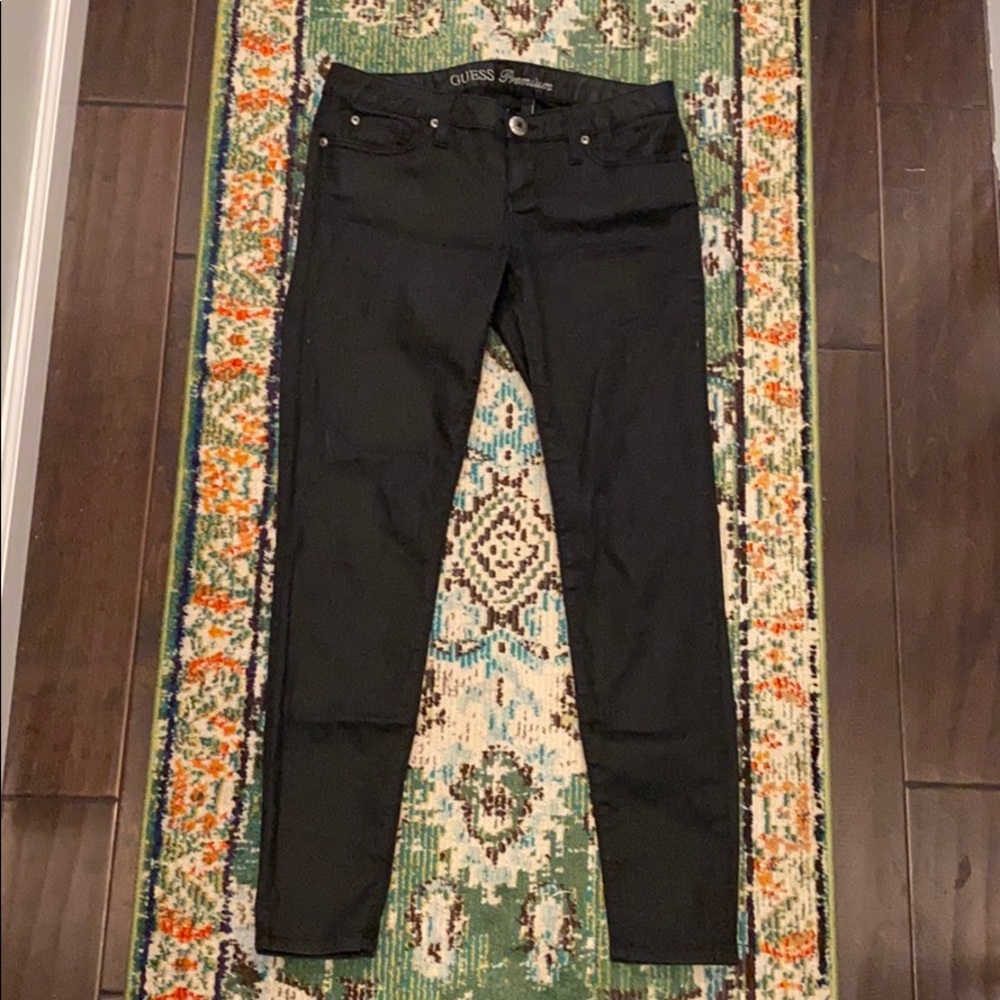 Guess Premium Power Skinny Leather / coated Jean